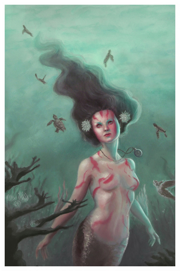 Mermaid, drawing by Kayla Woodside